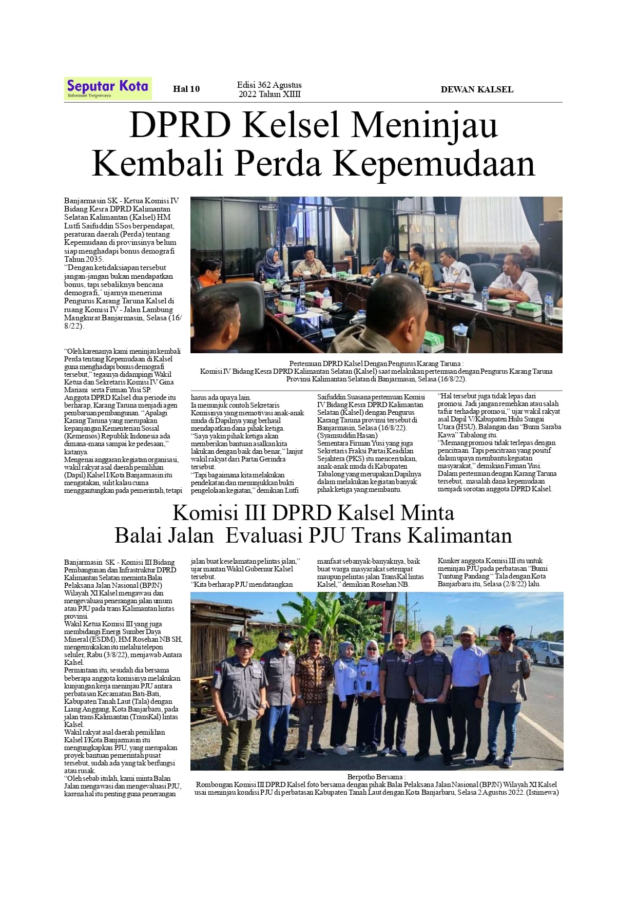 Seputar Kota Hal10 Agustus 2022 Bln ke 1