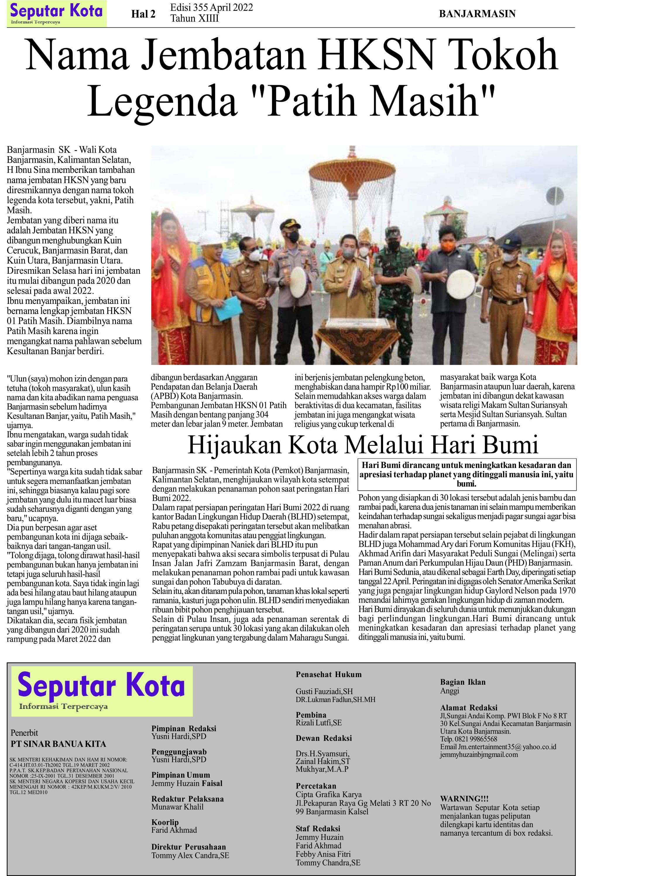 SEPUTAR KOTA HAL 2 APRIL 2 2022