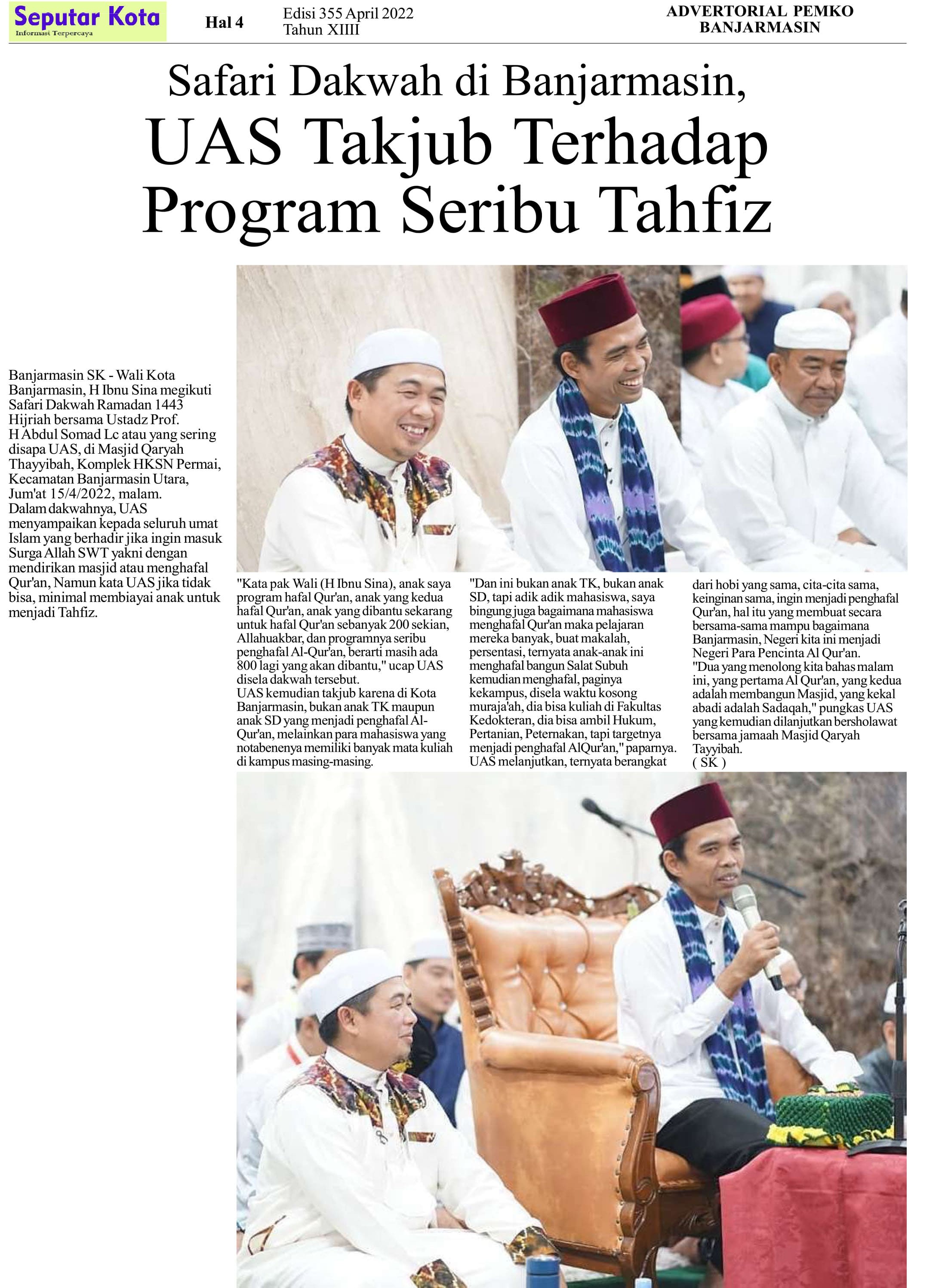 SEPUTAR KOTA HAL 4 APRIL 2 2022