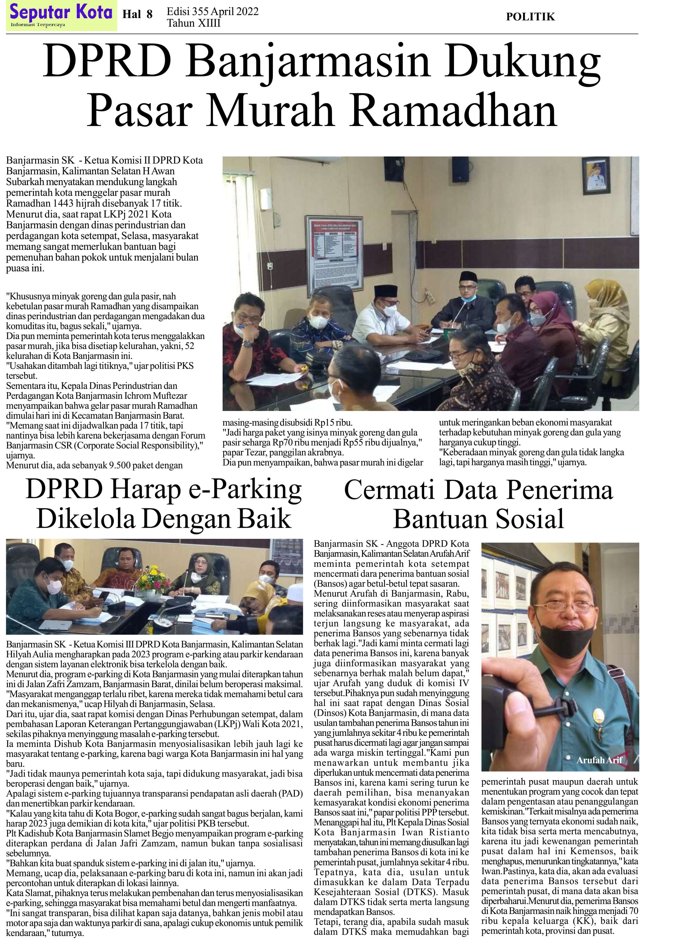 SEPUTAR KOTA HAL 8 APRIL 2 2022