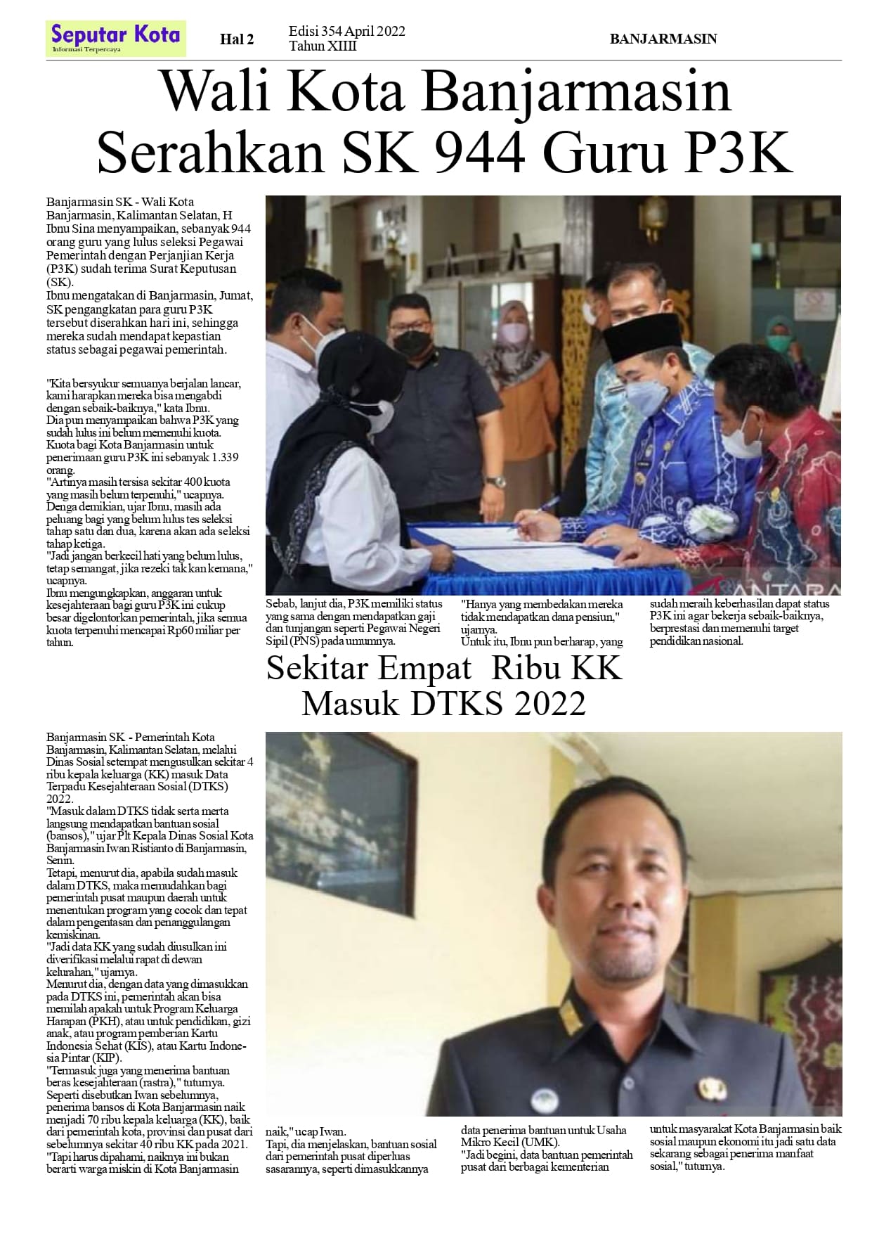 Seputar Kota  April 2022 Hal 3 Bln ke 1