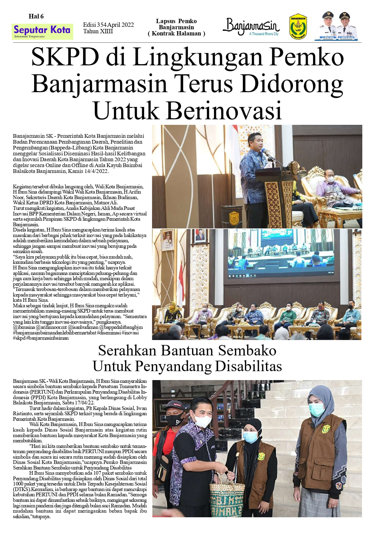 Seputar Kota  April 2022 Hal 5 Bln ke 1