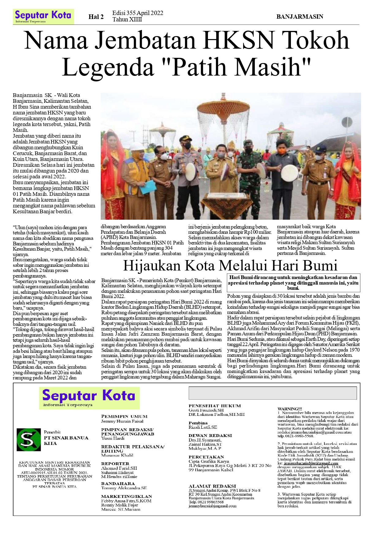 Seputar Kota  April 2022 Hal 2 Bln ke 2