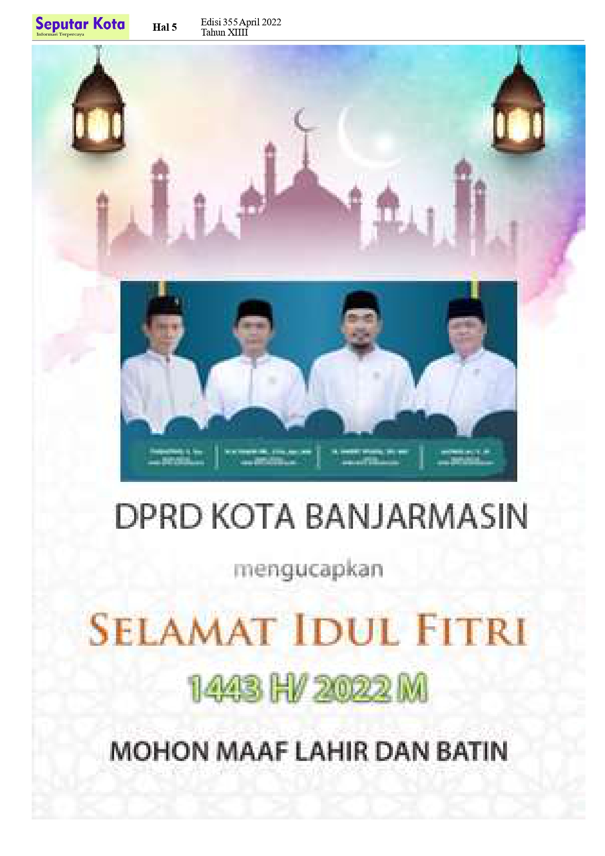 Seputar Kota  April 2022 Hal 5 Bln ke 2