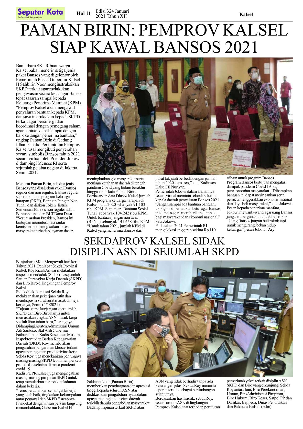 SKM SEPUTAR KOTA JANUARI 2021 KE 1