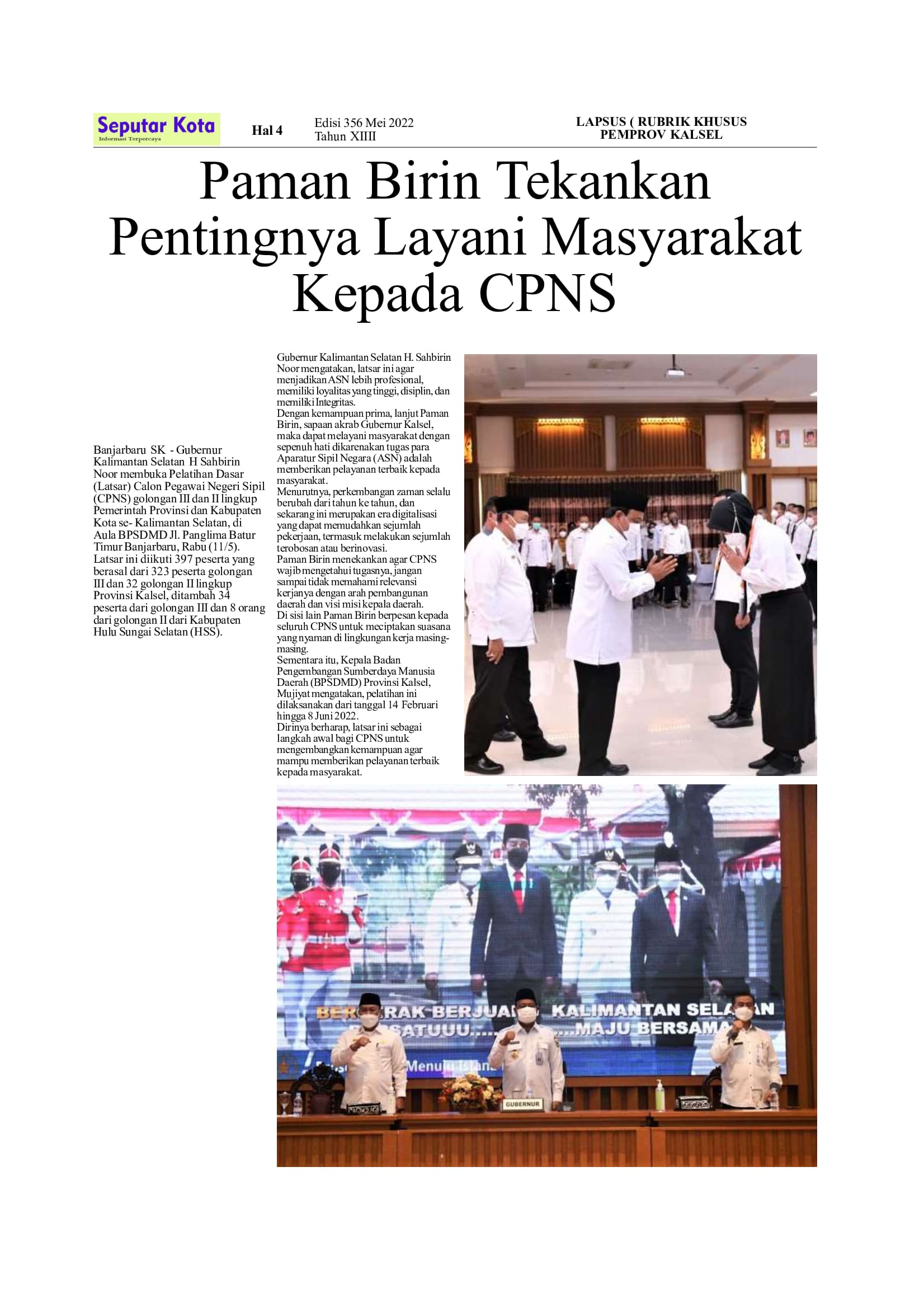 SEPUTAR KOTA EDISI MEI 1 2022 HAL 4