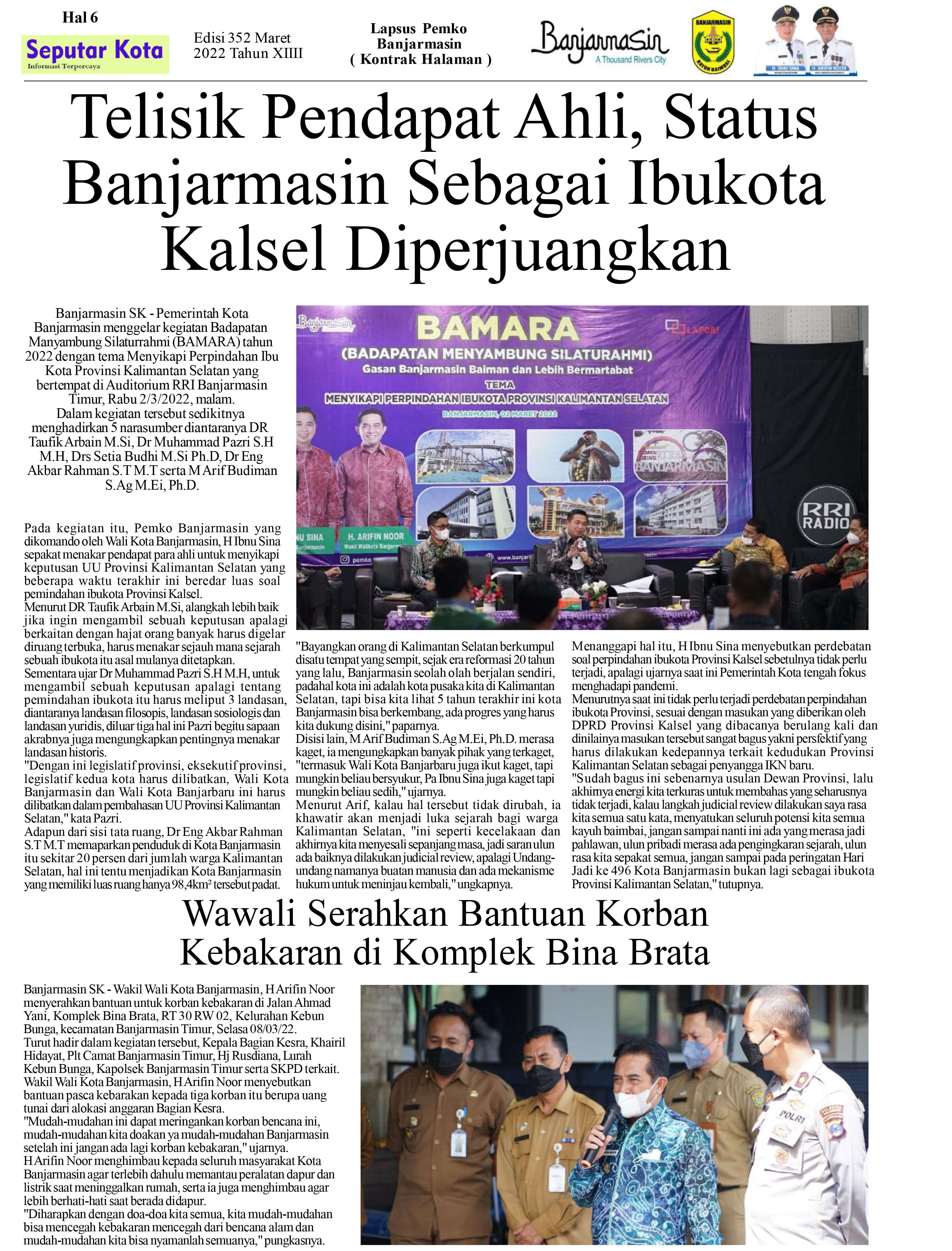 SEPUTAR KOTA HAL 6 2022 MARET