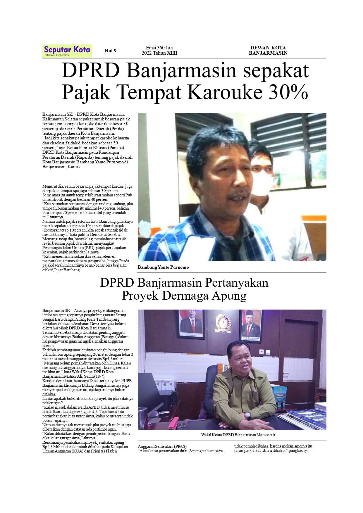 Seputar Kota Hal9 Juli Bln ke 1