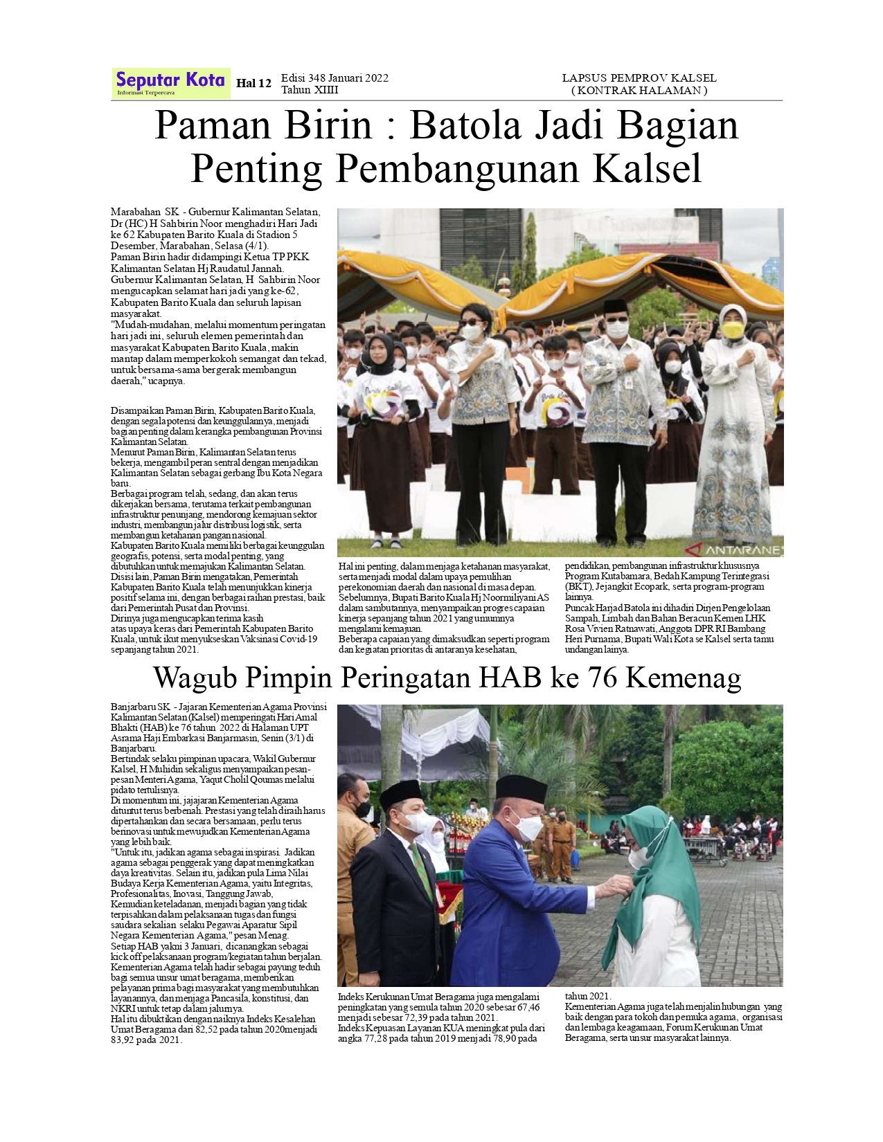 SEPUTAR KOTA JANUARI 2011 PEMPROV