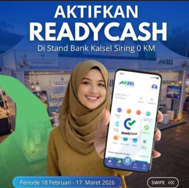 Aktifkan ReadyCash di Festival Pasar Wadai Ramadan, Bank Kalsel Bagikan Voucher Rp 100 Ribu